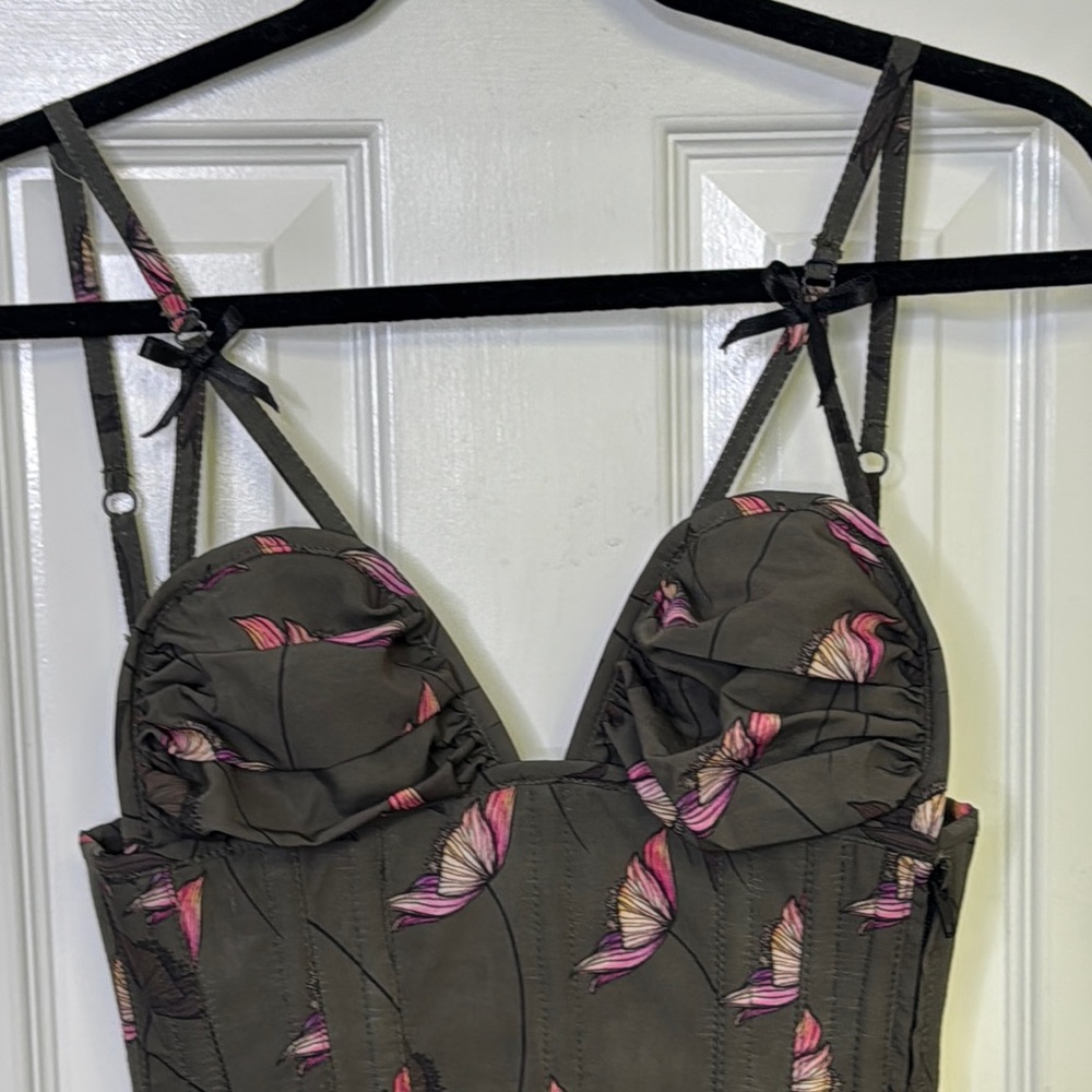 Corset Story NWOT Gray Strapless A-line Corset Dress - Picture 12 of 15